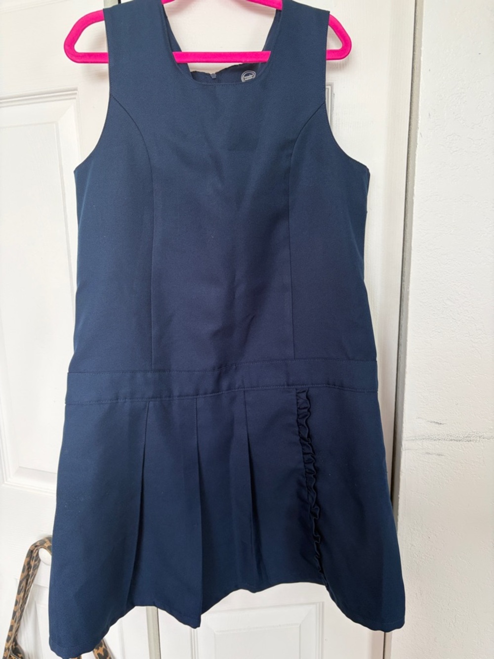 wonder nation Navy Sleeveless Pleated School Dress